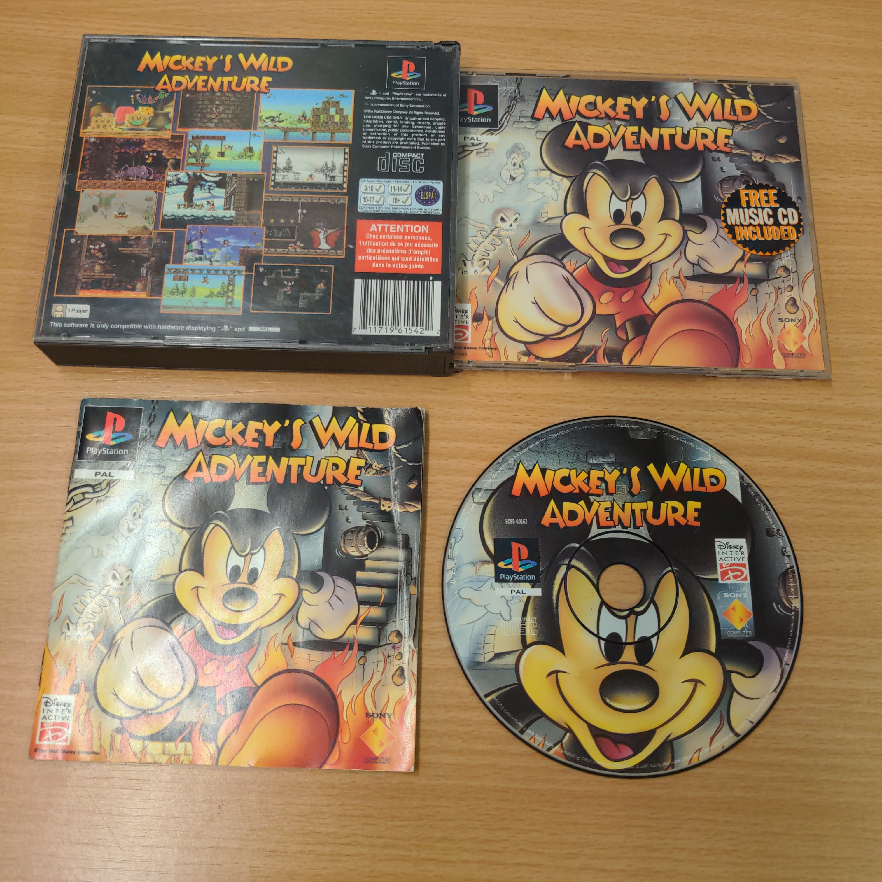 Mickey's Wild Adventure (Big box) Sony PS1 game Mickey's Wild Adventure (Big box) Sony PS1 game